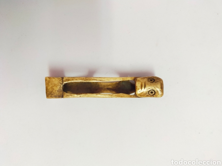 Antig&uuml;edades: FIGURA TALLADA EN HUESO. 10 CM - Foto 10