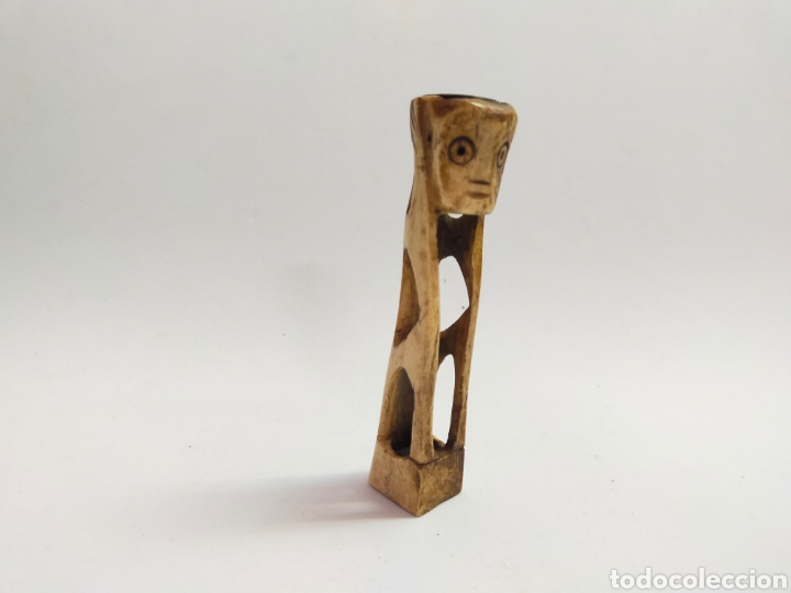Antig&uuml;edades: FIGURA TALLADA EN HUESO. 10 CM - Foto 14