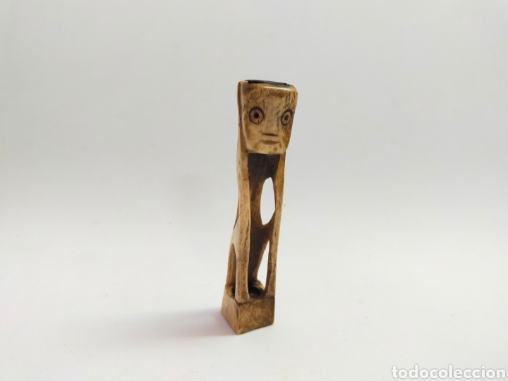 Antig&uuml;edades: FIGURA TALLADA EN HUESO. 10 CM - Foto 1