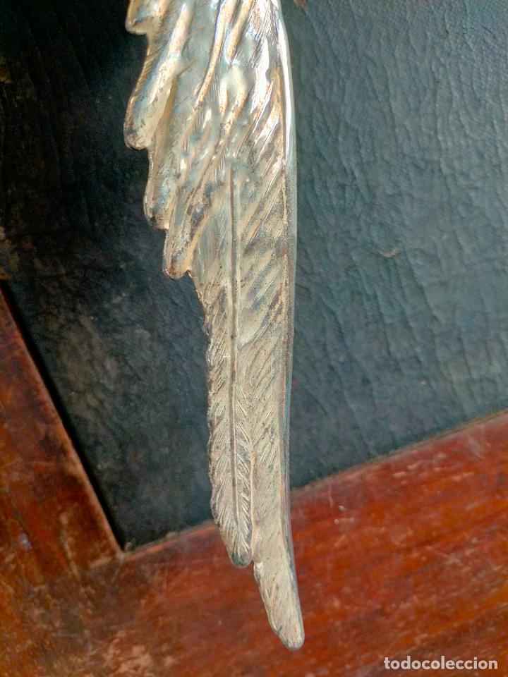Antig&uuml;edades: PAREJA DE FAISANES METAL PLATEADO - Foto 4