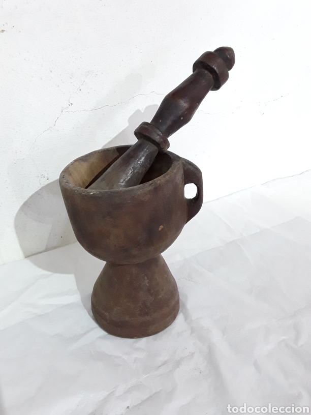 Antig&uuml;edades: Mortero de madera, arte pastoril - Foto 8