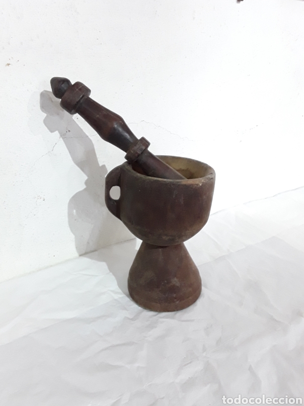 Antig&uuml;edades: Mortero de madera, arte pastoril - Foto 1