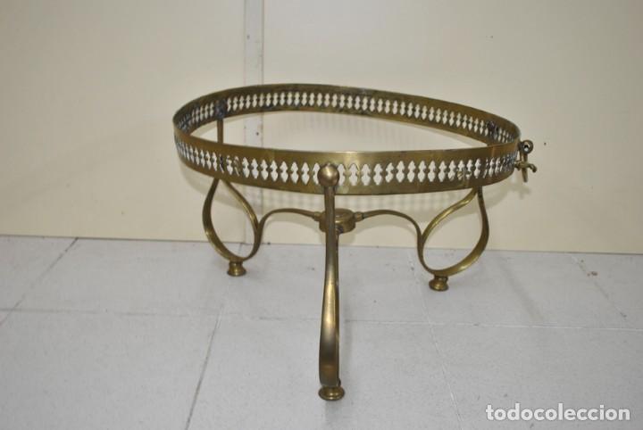 Antig&uuml;edades: BRASERO ANTIGUO DE BRONCE CON SOPORTE - Foto 6