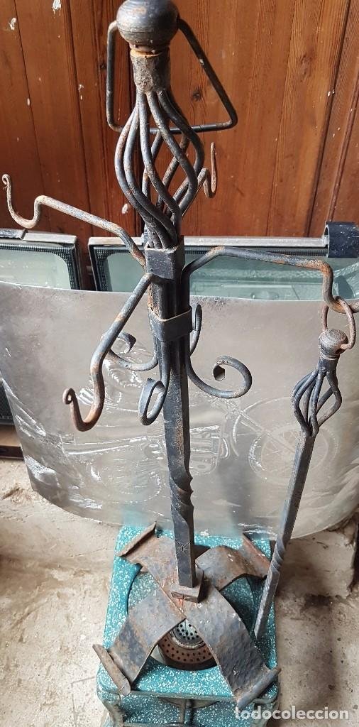 utensilios de chimenea en forja con dragones - Compra venta en todocoleccion