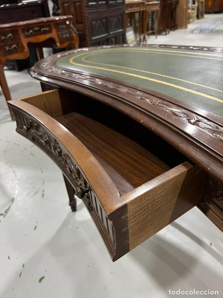 Antig&uuml;edades: Mesa despacho con forma de ri&ntilde;on - Foto 8
