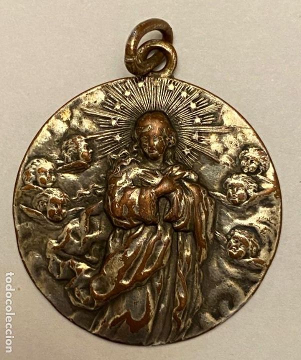 Antiguidades: MEDALLA DE MARIA INMACULADA, MIDE 3,6 CMS. DE DIAMETRO.
