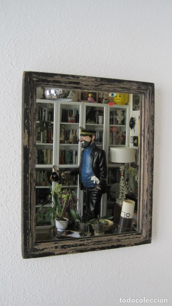 Antig&uuml;edades: ANTIGUO ESPEJO - MARCO Y TRASERA DE MADERA - Foto 1