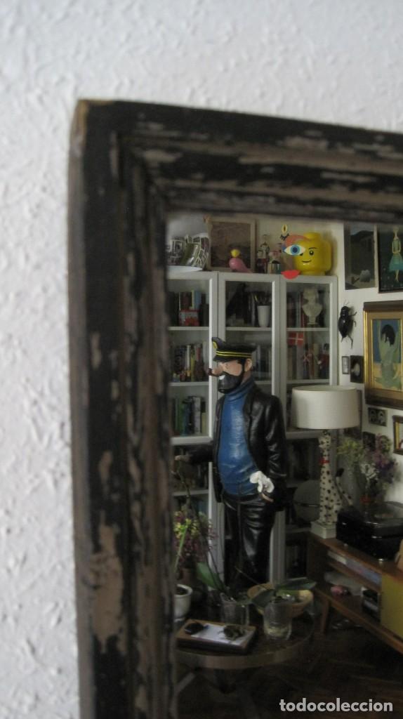 Antig&uuml;edades: ANTIGUO ESPEJO - MARCO Y TRASERA DE MADERA - Foto 3