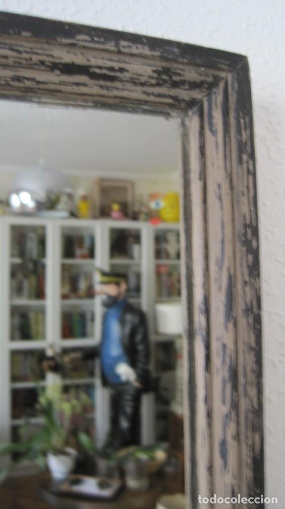 Antig&uuml;edades: ANTIGUO ESPEJO - MARCO Y TRASERA DE MADERA - Foto 4