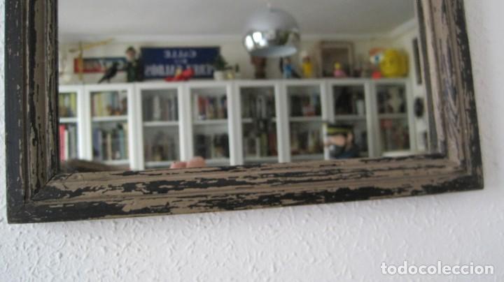Antig&uuml;edades: ANTIGUO ESPEJO - MARCO Y TRASERA DE MADERA - Foto 5