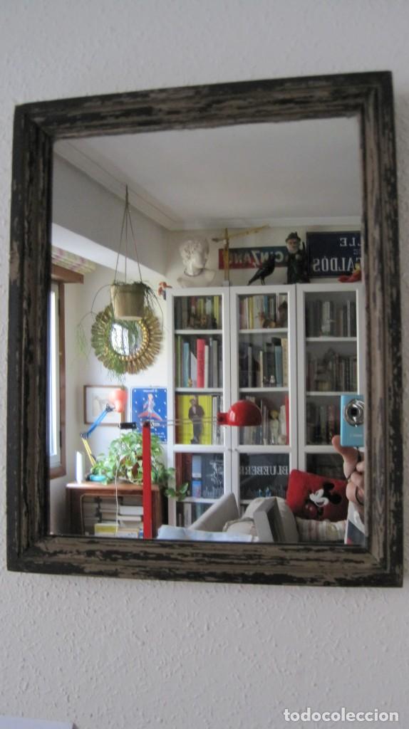 Antig&uuml;edades: ANTIGUO ESPEJO - MARCO Y TRASERA DE MADERA - Foto 6