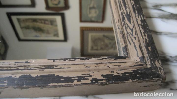 Antig&uuml;edades: ANTIGUO ESPEJO - MARCO Y TRASERA DE MADERA - Foto 9