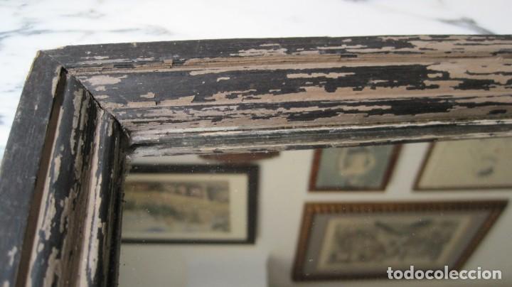 Antig&uuml;edades: ANTIGUO ESPEJO - MARCO Y TRASERA DE MADERA - Foto 10