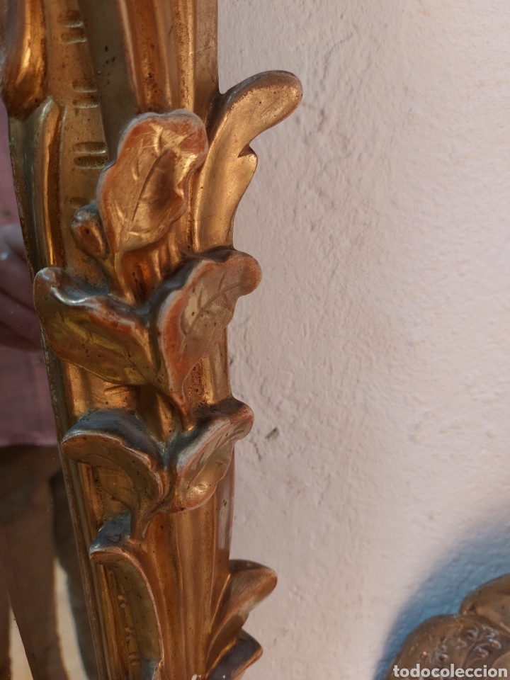 Antig&uuml;edades: Antiguo espejo dorado - Foto 5