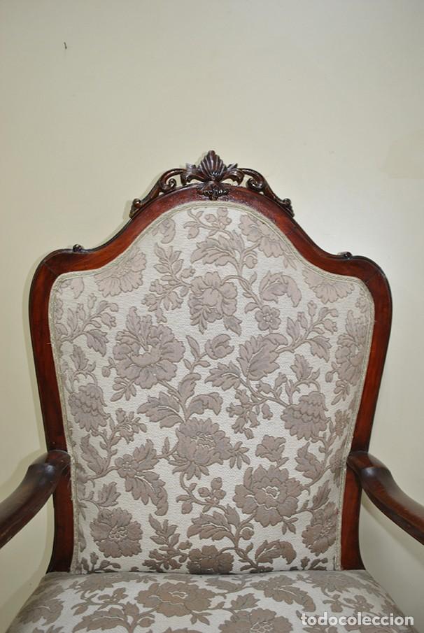 Antig&uuml;edades: PPAREJA DE SILLONES ANTIGUOS DE MADERA - Foto 2