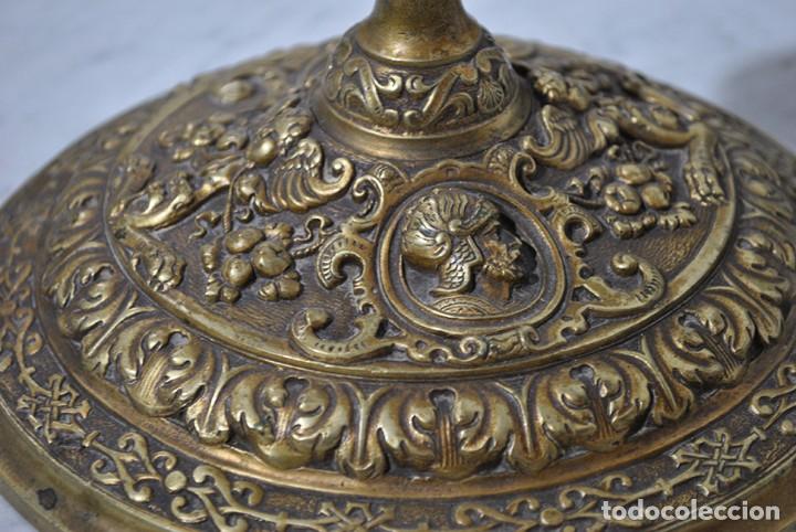 Antig&uuml;edades: L&Aacute;MPARA DE MESA DE ACEITE ELECTRIFICADA - Foto 15