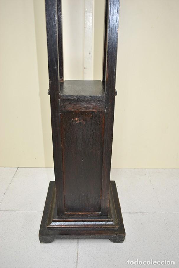 Antig&uuml;edades: MACETERO PEDESTAL DE MADERA ESTILO MODERNISTA - Foto 3