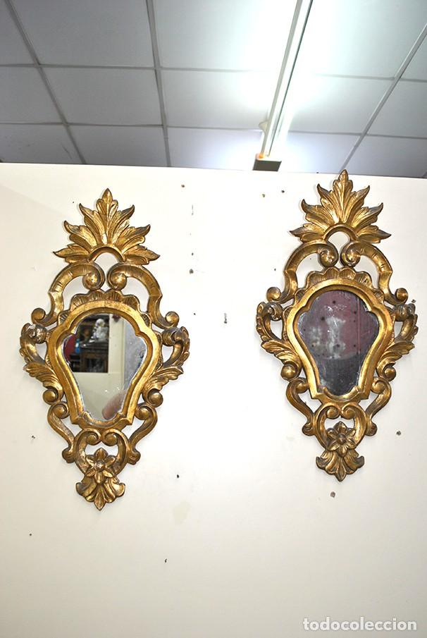 Antig&uuml;edades: PAREJA DE ESPEJOS CORNUCOPIAS - Foto 1