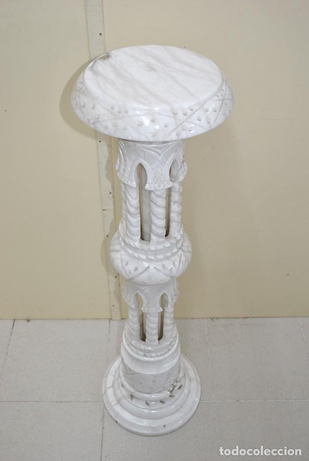 Antig&uuml;edades: COLUMNA, MACETERO PEDESTAL DE ALABASTRO - Foto 2