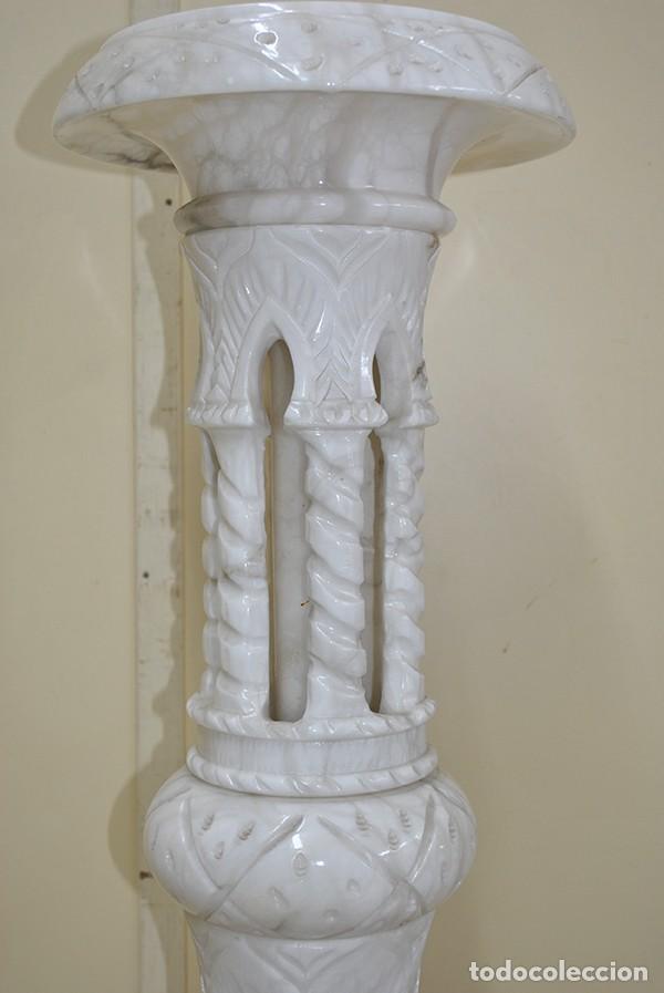 Antig&uuml;edades: COLUMNA, MACETERO PEDESTAL DE ALABASTRO - Foto 4