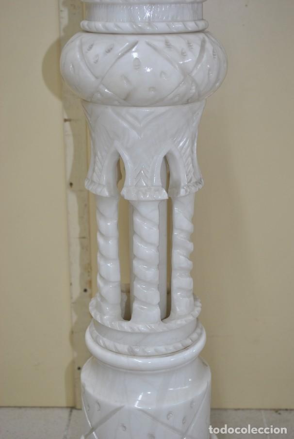 Antig&uuml;edades: COLUMNA, MACETERO PEDESTAL DE ALABASTRO - Foto 5