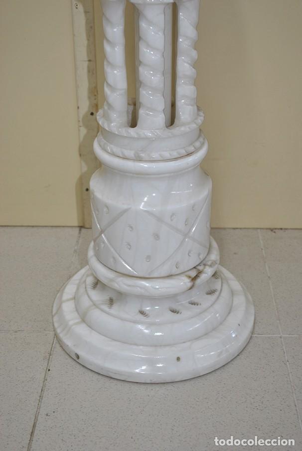 Antig&uuml;edades: COLUMNA, MACETERO PEDESTAL DE ALABASTRO - Foto 6