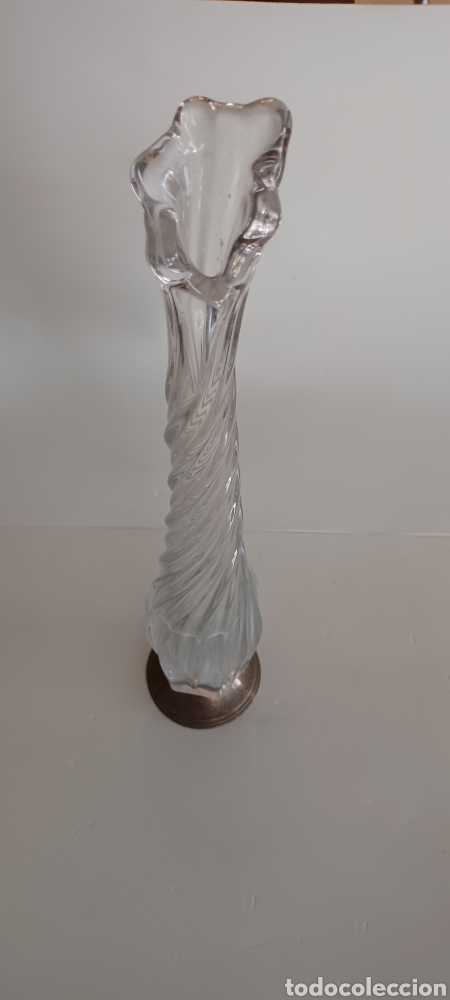 Antig&uuml;edades: Florero de cristal de Murano.Base de plata - Foto 1