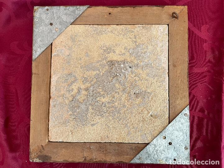 Antig&uuml;edades: Azulejo enmarcado antiguo - Foto 2