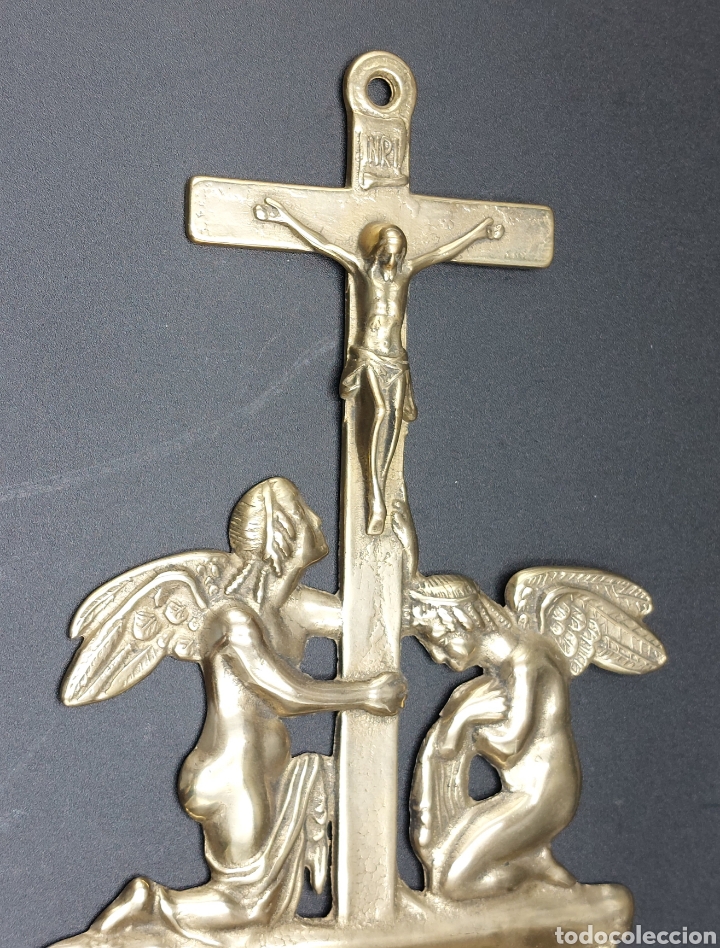 Antig&uuml;edades: ANTIGUA BENDITERA DE BRONCE - Foto 3