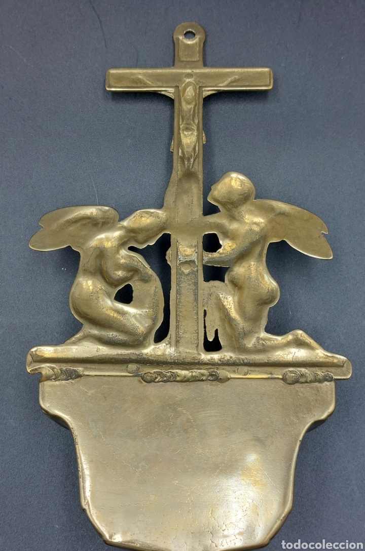Antig&uuml;edades: ANTIGUA BENDITERA DE BRONCE - Foto 6