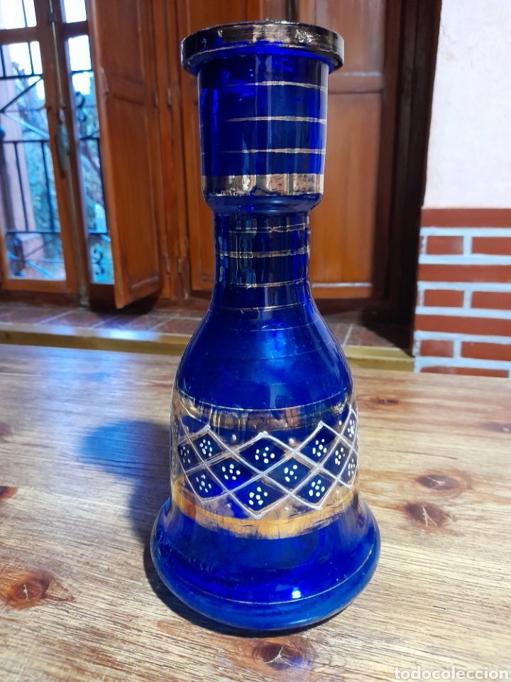 Antig&uuml;edades: Jarr&oacute;n azul con dorados - Foto 2