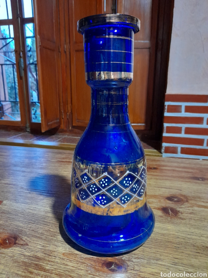 Antig&uuml;edades: Jarr&oacute;n azul con dorados - Foto 1