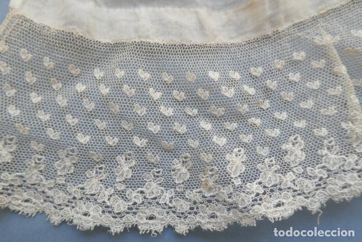 Antig&uuml;edades: ANTIGUA CORBATA DE ENCAJE DE MALINAS S. XIX - Foto 2