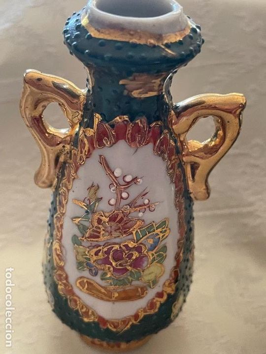 Antig&uuml;edades: Dos jarrones chinos en miniatura - Foto 2