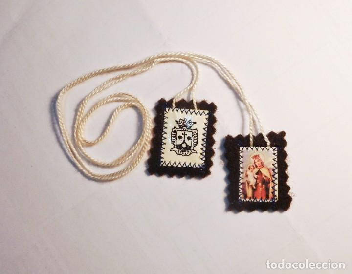 Antig&uuml;edades: Escapulario Virgen del Carmen - Foto 1