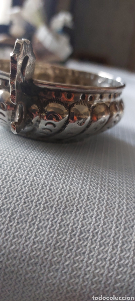 Antig&uuml;edades: TAZA DE PLATA CON MONEDA COMO FONDO - Foto 4