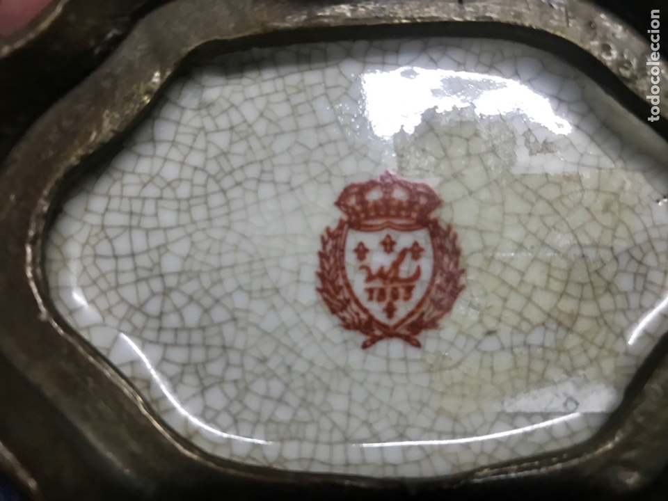 Antig&uuml;edades: Centro de mesa cer&aacute;mica y bronce - Foto 3