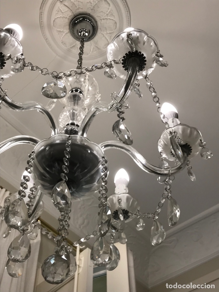 Antig&uuml;edades: L&aacute;mpara Cristal - Foto 2