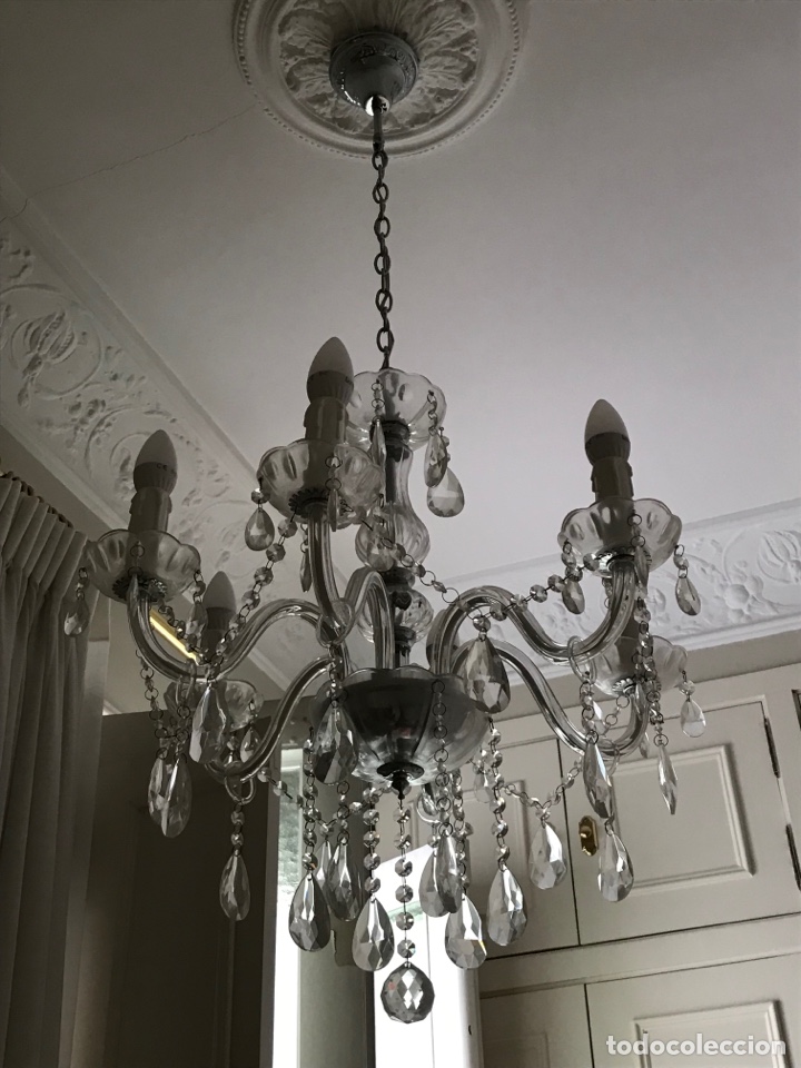 Antig&uuml;edades: L&aacute;mpara Cristal - Foto 4