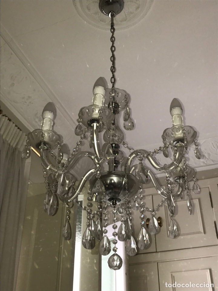 Antig&uuml;edades: L&aacute;mpara Cristal - Foto 5