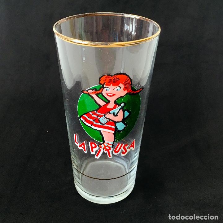 Antig&uuml;edades: VASO LA PITUSA - PUBLICIDAD CRISTAL - Foto 1