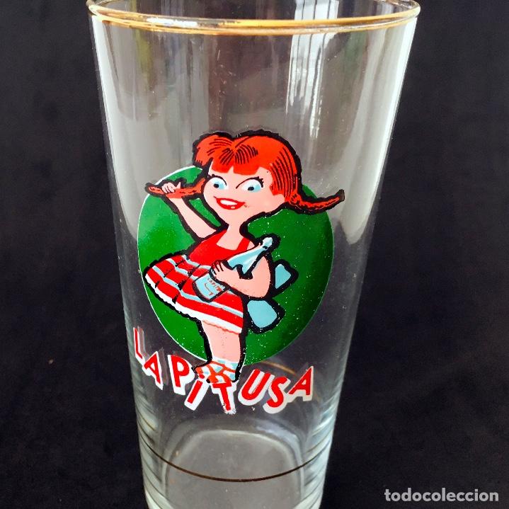 Antig&uuml;edades: VASO LA PITUSA - PUBLICIDAD CRISTAL - Foto 2