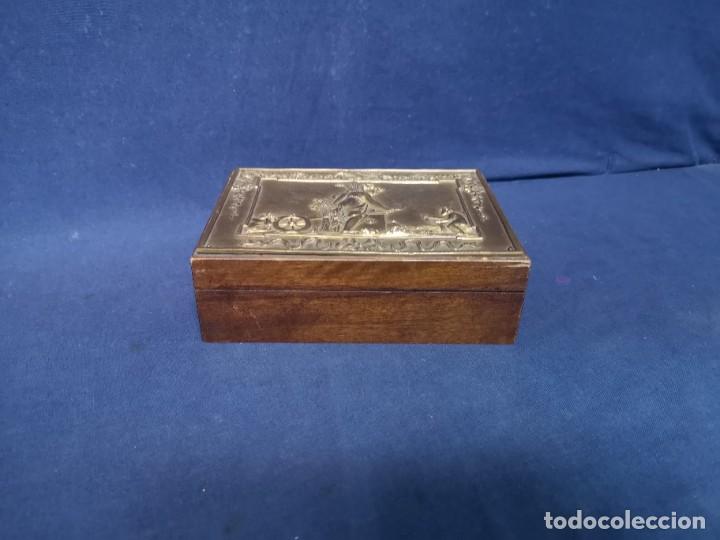 Antig&uuml;edades: CAJA/JOYERO EN METAL Y MADERA - Foto 2