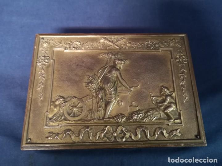 Antig&uuml;edades: CAJA/JOYERO EN METAL Y MADERA - Foto 3