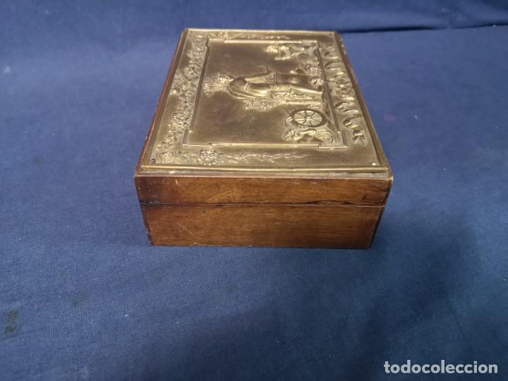 Antig&uuml;edades: CAJA/JOYERO EN METAL Y MADERA - Foto 5