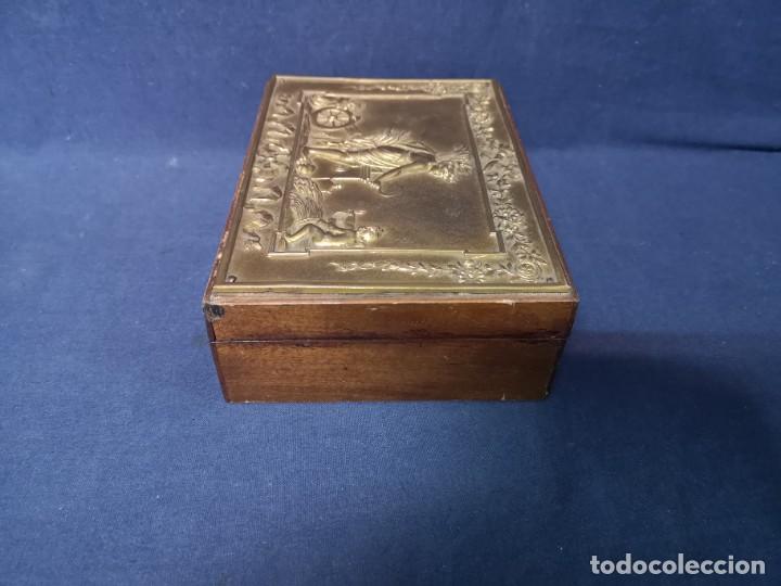 Antig&uuml;edades: CAJA/JOYERO EN METAL Y MADERA - Foto 7