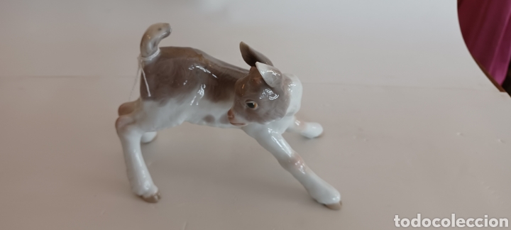 Antiguidades: Figura cervatillo porcelana espa&ntilde;ola.A&ntilde;os 60.