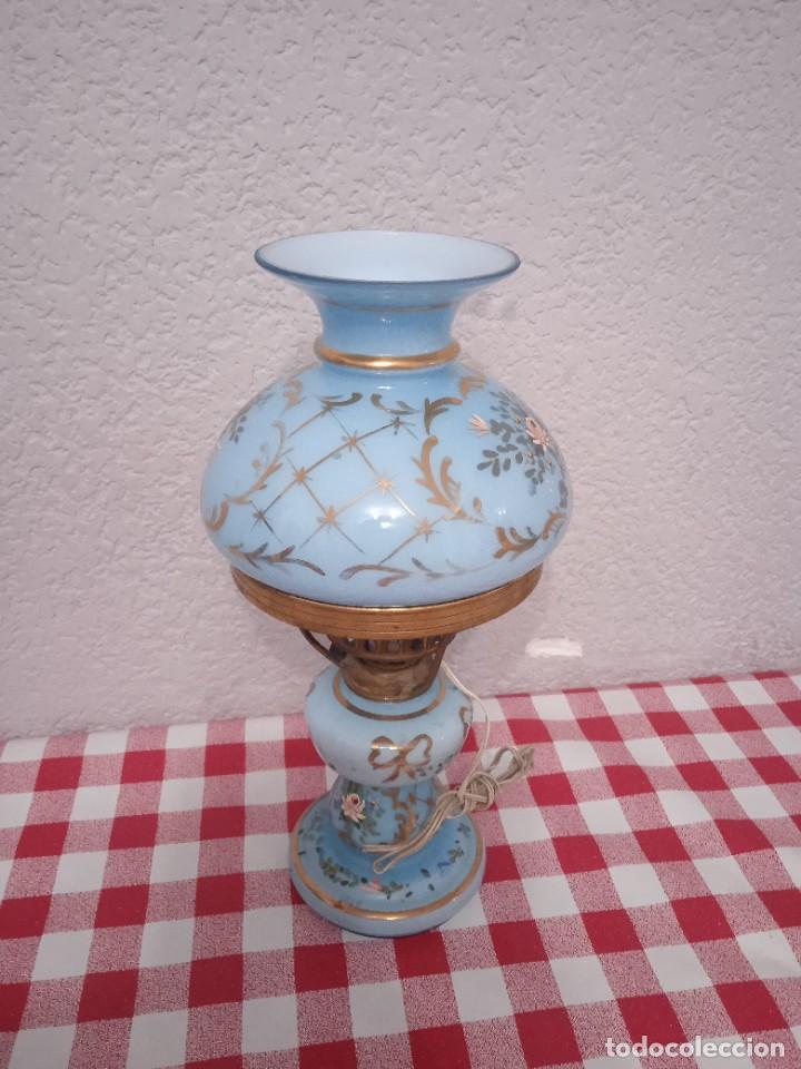 Antig&uuml;edades: Quinqu&eacute; antiguo lampara isabelina - Foto 1