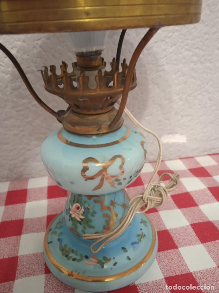 Antig&uuml;edades: Quinqu&eacute; antiguo lampara isabelina - Foto 3