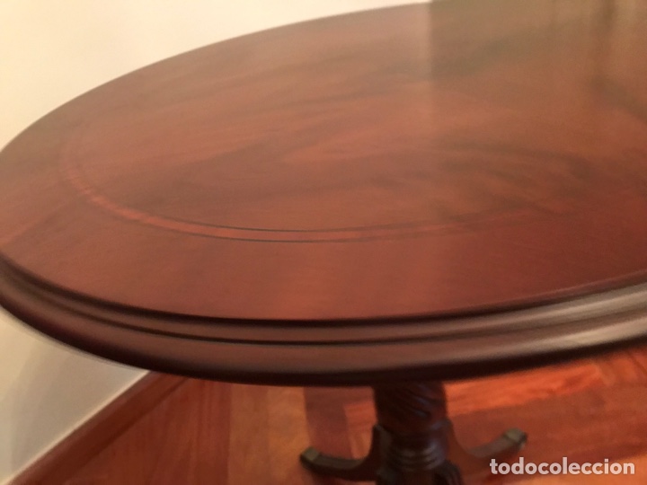 Antig&uuml;edades: Mesa auxiliar madera maciza 66x68cm - Foto 6